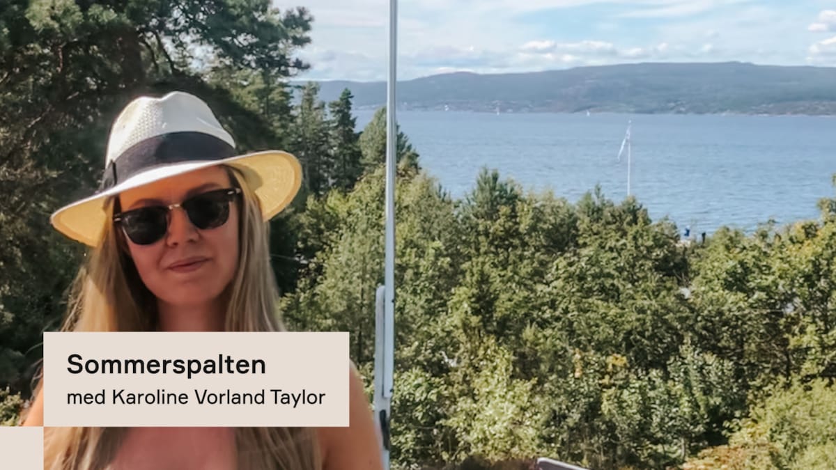 Karoline Vorland Taylor med hatt og solbriller