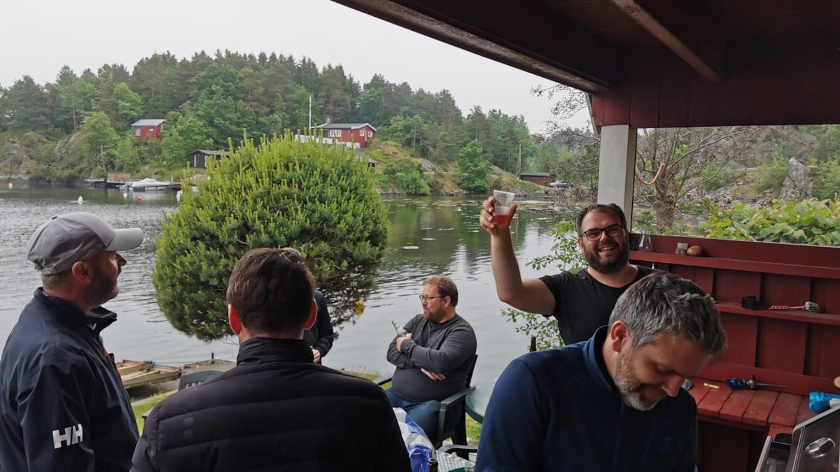 Stemningsbilde fra sommerfesten i år