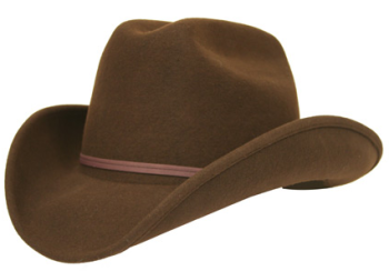 Wild West hat worn by The Cowboy