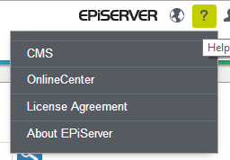 Default global help menu in EPiServer 7