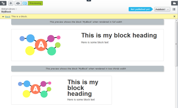Preview of a new Shared Block in EPiServer 7