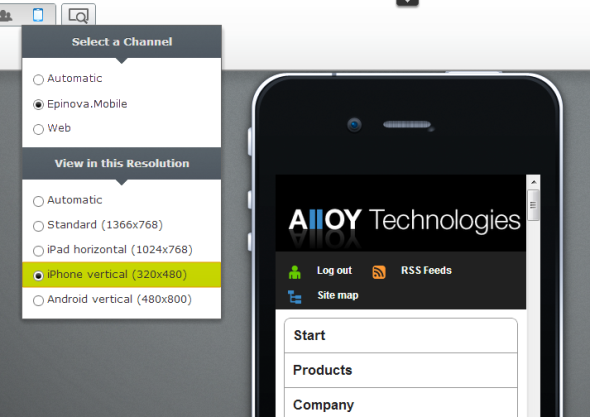 Epinova MobileChannel as Display Channel in EPiServer7