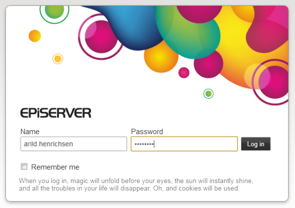 Re-designed EPiServer 7 login dialog