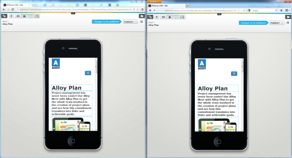 Sharing edit view in EPiServer 7 Chrome Firefox side by side