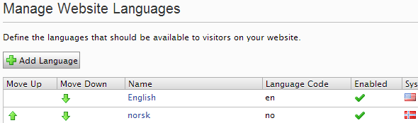 Restricting available languages in Admin mode