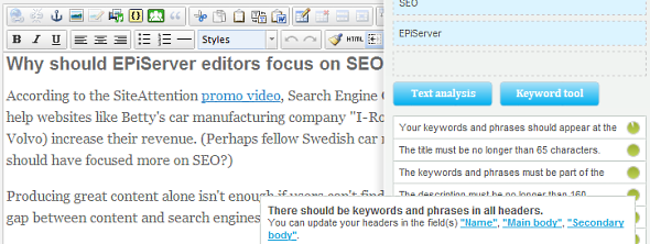 Some of the SEO rules forces the editor to use more words than natural