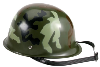 Army helmet worn by The Soldier