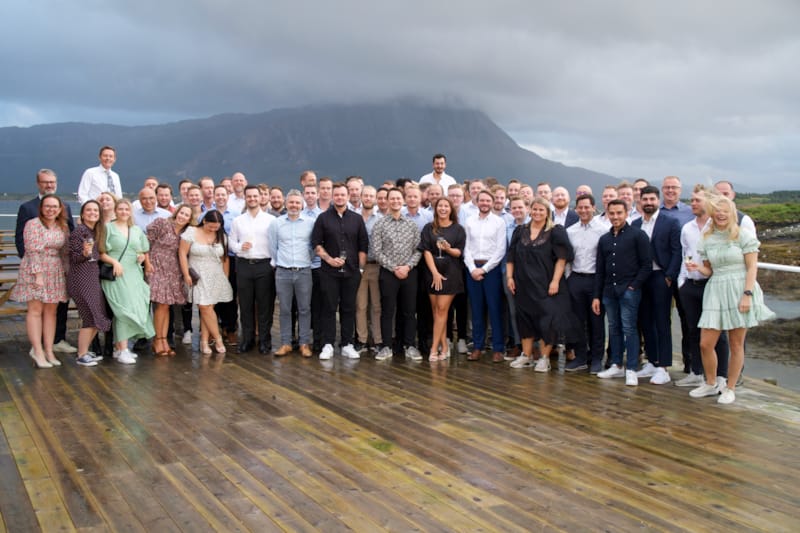Nesten hele gjengen samlet på Arnøy brygge i Bodø i september 22