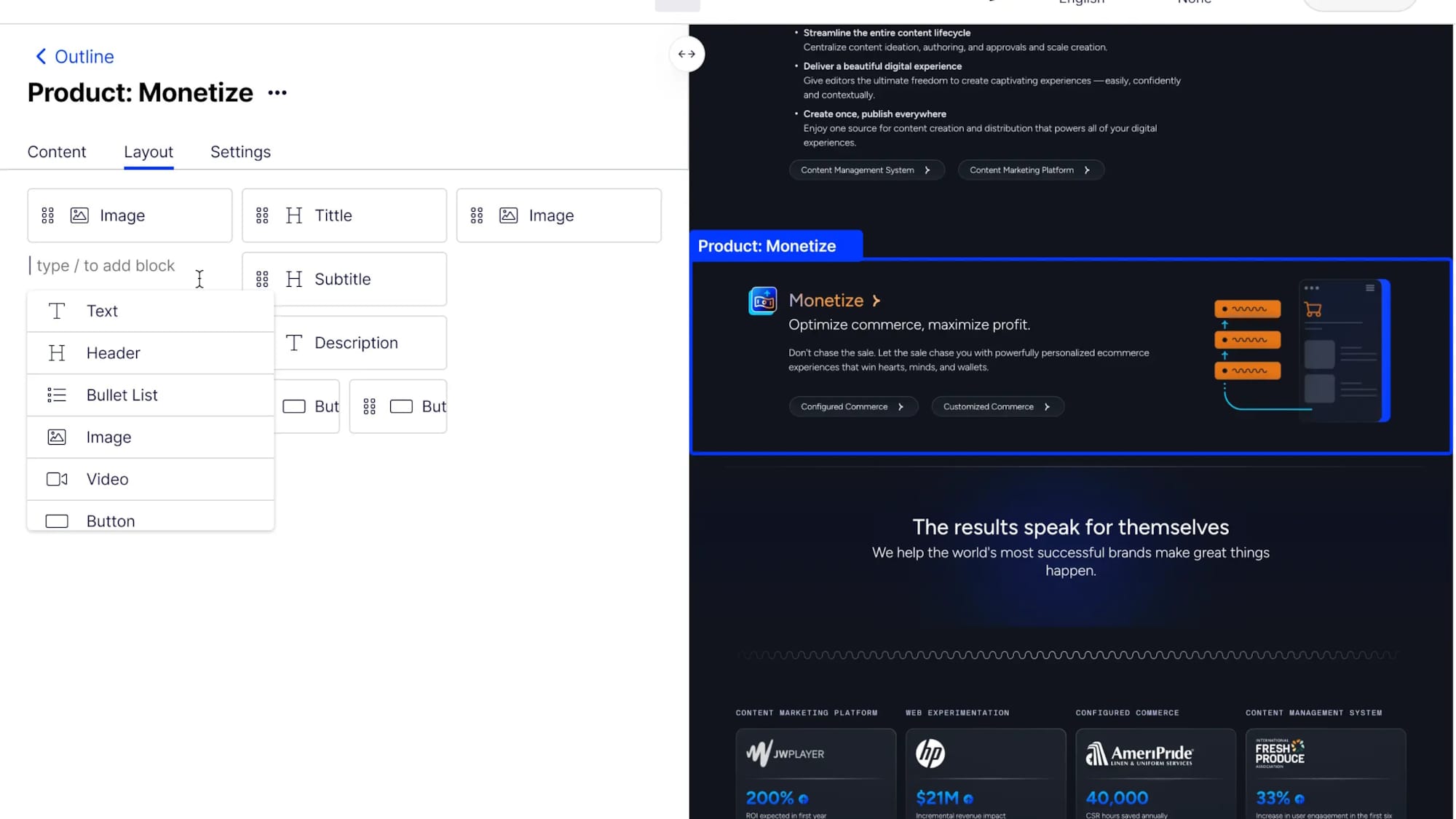Optimizely Blocks Opticon 2023 Highlights: Optimizely Visual Builder | Epinova